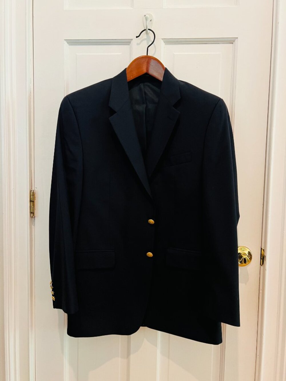 Men's Ralph Lauren Lord & Taylor 100% Wool Navy Blazer 42 R